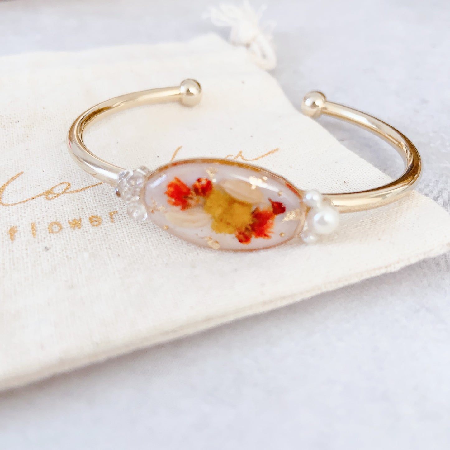Bangle - mimosa and rice