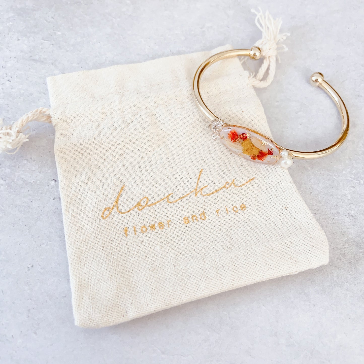 Bangle - mimosa and rice
