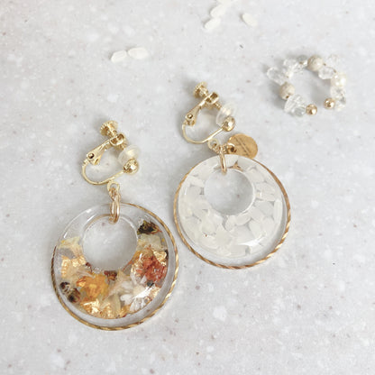 Flower and Rice + earcuff