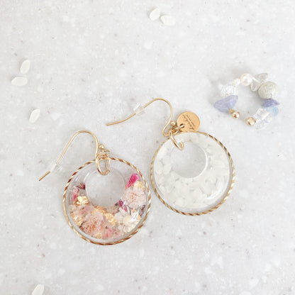 Flower and Rice + earcuff