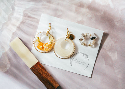 Flower and Rice + earcuff